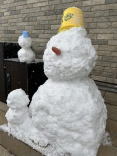 雪だるまを作りました！